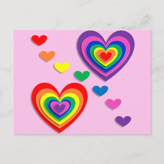 Briefkaart voor regenboogharten (Voorkant)