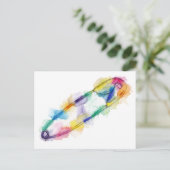 Briefkaart voor regenboogveiligheidspin (Staand voorkant)