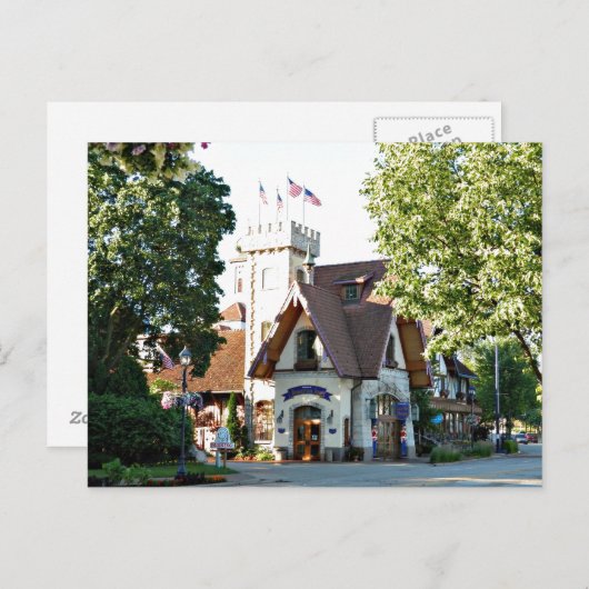 Briefkaart voor reisbestemming Frankenmuth Michiga (Voorkant / Achterkant)