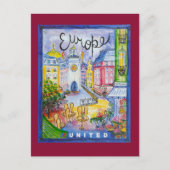 Briefkaart voor reizen in Europa (Voorkant)