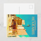 Briefkaart voor reizen naar Mexico (Voorkant / Achterkant)