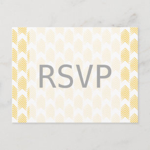 Briefkaart voor respons op gele tribale pijlen