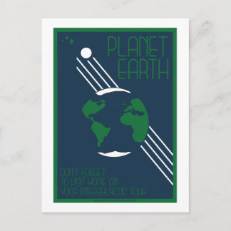 Briefkaart voor ruimtevaart - Aarde