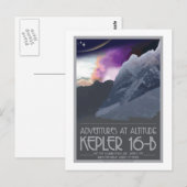 Briefkaart voor ruimtevaart - Kepler 16-b (Voorkant / Achterkant)