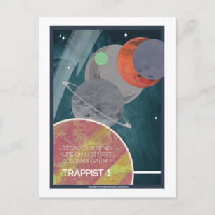 Briefkaart voor ruimtevaart - Trappist 1