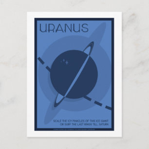 Briefkaart voor ruimtevaart - Uranus