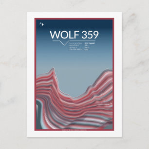 Briefkaart voor ruimtevaart - Wolf 359