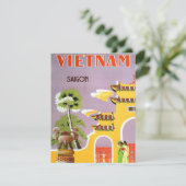 Briefkaart voor Saigon Travel (Staand voorkant)
