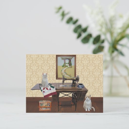 Briefkaart voor Seamspanningen & Quilters (Staand voorkant)