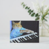 Briefkaart voor toetsenbordkat! (Staand voorkant)