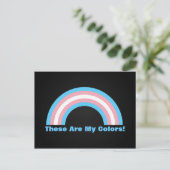 Briefkaart voor transgenderregenboogpride (Staand voorkant)