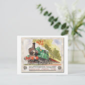 Briefkaart voor treinreis Zuid-Devon Railway Vinta (Staand voorkant)