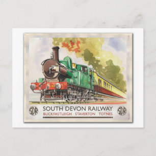 Briefkaart voor treinreis Zuid-Devon Railway Vinta
