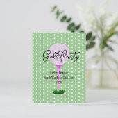 Briefkaart voor uitnodiging van de Dames Golf Leag (Staand voorkant)