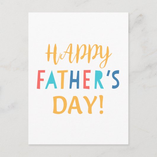 briefkaart voor Vaderdag. (Voorkant)
