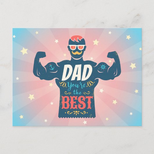  briefkaart voor Vaderdag. (Voorkant)