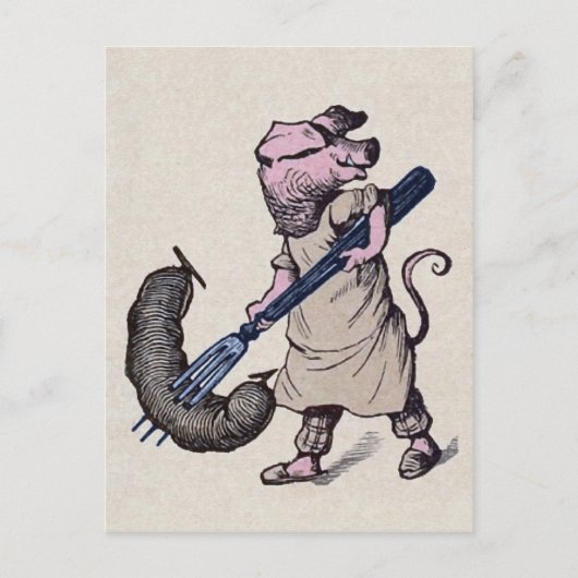  Briefkaart voor varkens en worst (Voorkant)