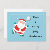 Briefkaart voor volleybalkerstfeestdag (Voorkant / Achterkant)