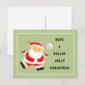 Briefkaart voor volleybalkerstfeestdag (Voorkant / Achterkant)