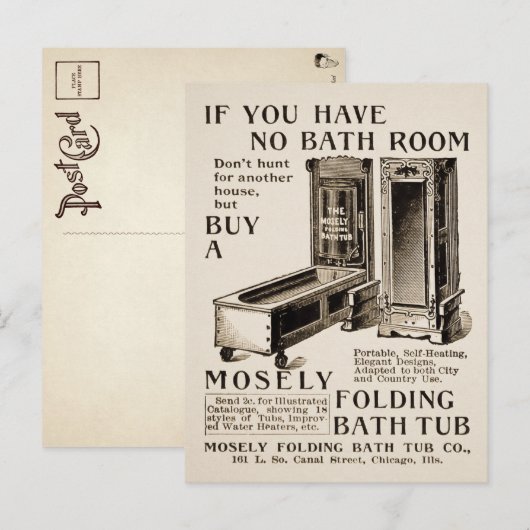 Briefkaart voor  vouwbonreclame (Voorkant / Achterkant)