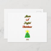 Briefkaart voor vrolijk kerstfeest (Voorkant / Achterkant)