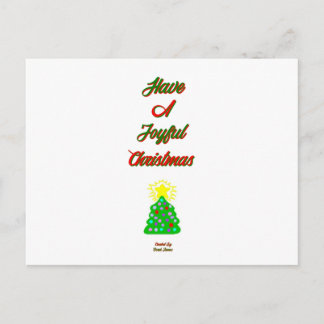 Briefkaart voor vrolijk kerstfeest