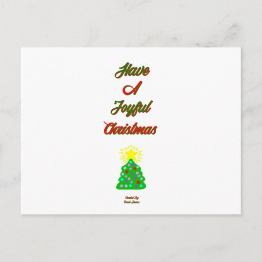 Briefkaart voor vrolijk kerstfeest (Voorkant)