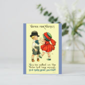 Briefkaart voor vrouwenrechten Cute Suffragette, k (Staand voorkant)