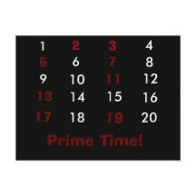 Briefkaart voor Wiskunde bij eerste 