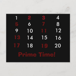 Briefkaart voor Wiskunde bij eerste 