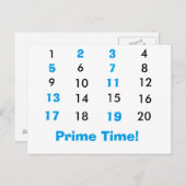 Briefkaart voor Wiskunde bij eerste  (Voorkant / Achterkant)