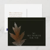 Briefkaart voor zakelijke Thanksgiving (Voorkant / Achterkant)