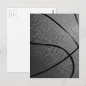 Briefkaart voor zwart-wit Basketball (Voorkant / Achterkant)
