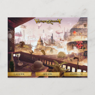 Briefkaart Voyage naar Fantasy - SteamPunk City