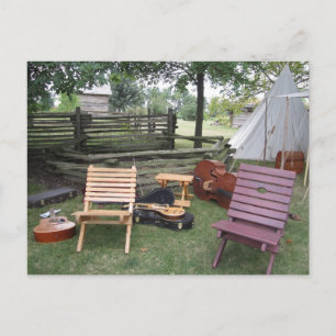 Briefkaart "Vrienden die samen spelen" van muzikan