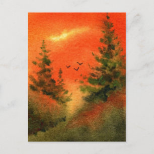 briefkaart "Vroege vogels"