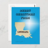 Briefkaart - Vrolijk kerstfeest vanuit Louisiana (Voorkant / Achterkant)