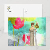 Briefkaart  Vrouw (Voorkant / Achterkant)