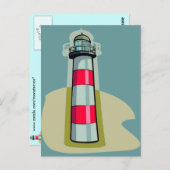 Briefkaart vuurtoren (Voorkant / Achterkant)