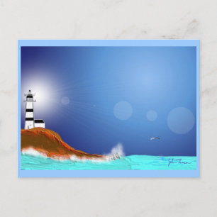 Briefkaart vuurtoren