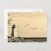 Briefkaart vuurtoren - Bridgeport, CT (Voorkant / Achterkant)