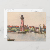 Briefkaart - vuurtoren van Lindau (Voorkant / Achterkant)