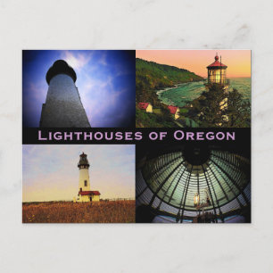 Briefkaart vuurtoren van Oregon