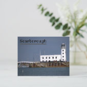Briefkaart vuurtoren van Scarborough (Staand voorkant)