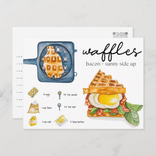 Briefkaart - Waffle (Voorkant / Achterkant)