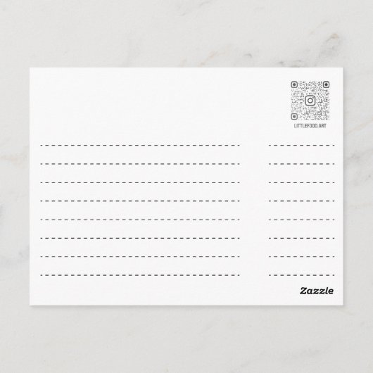 Briefkaart - Waffle (Achterkant)