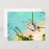 Briefkaart Waikiki Catamaran (Voorkant / Achterkant)