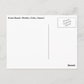 Briefkaart Waikiki Moonrise (Achterkant)
