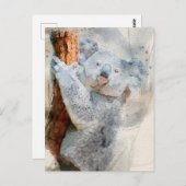 Briefkaart Waterverf Koala 2022 (Voorkant / Achterkant)