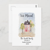 briefkaart "We hebben ons verplaatst" (Voorkant / Achterkant)